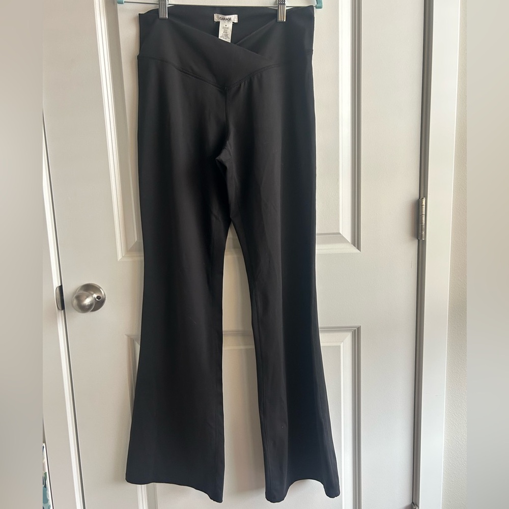 Garage V Waist Active Black Flare Pants